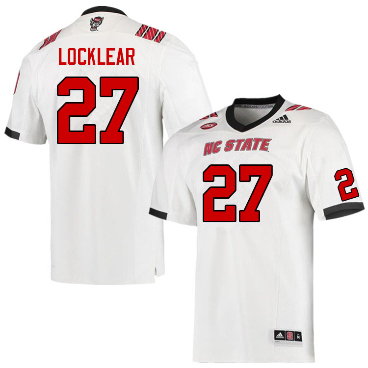 Men #27 Ashton Locklear NC State Wolfpack College Football Jerseys Sale-White
